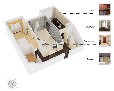 2-кімнатна 70.88 м² в ЖК Парк Стоун від 49 500 грн/м², Київ