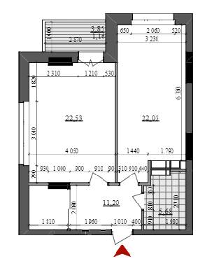 1-кімнатна 62.6 м² в ЖК A52 від 69 300 грн/м², Київ