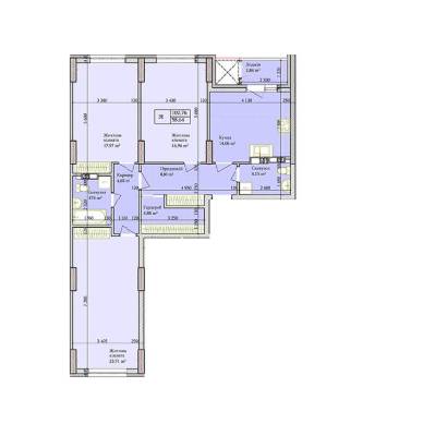3-кімнатна 102.76 м² в ЖК Багговутівський від 24 000 грн/м², Київ