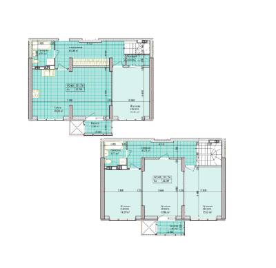 Дворівнева 131.76 м² в ЖК Багговутівський від забудовника, Київ