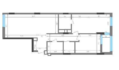 2-комнатная 82.63 м² в ЖК Time от 36 000 грн/м², Киев
