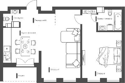 2-комнатная 65.11 м² в ЖК Happy House от 30 550 грн/м², Киев