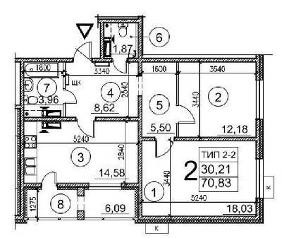 2-кімнатна 70.83 м² в ЖК Вигуровщина-20 від 19 200 грн/м², Київ