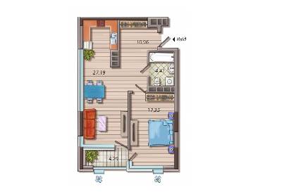 1-кімнатна 64.2 м² в ЖК Французький квартал 2 від 44 250 грн/м², Київ