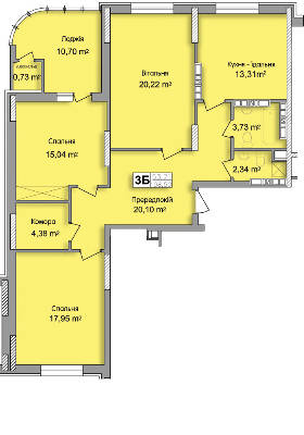 3-кімнатна 108.5 м² в ЖК по вул. Ю. Кондратюка від 25 700 грн/м², Київ