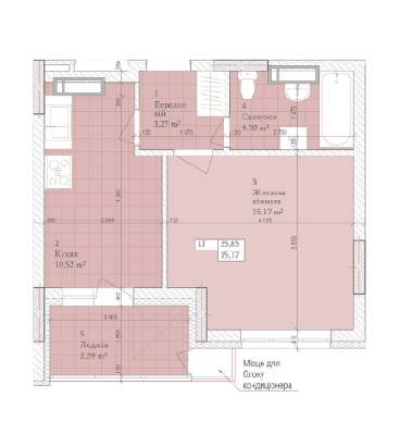 1-комнатная 35.85 м² в ЖК Дніпровська Мрія от 24 000 грн/м², Киев