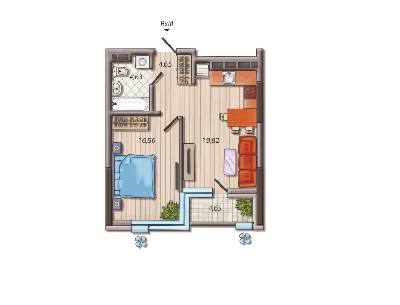 1-кімнатна 47.99 м² в ЖК Французький квартал 2 від 44 250 грн/м², Київ