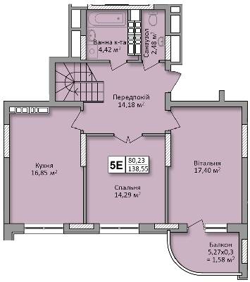 Дворівнева 138.55 м² в ЖК по вул. Ю. Кондратюка від 21 500 грн/м², Київ