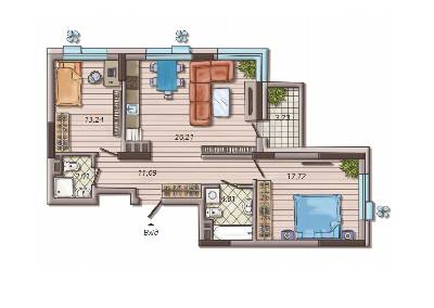 2-кімнатна 77.1 м² в ЖК Французький квартал 2 від 43 250 грн/м², Київ