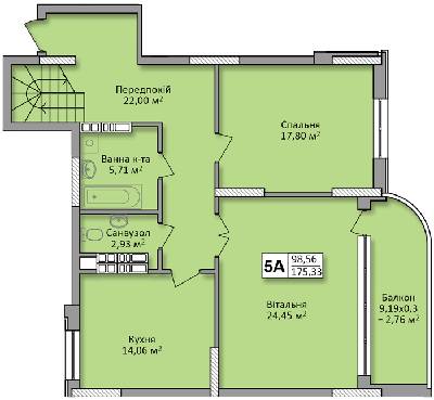 Дворівнева 175.33 м² в ЖК по вул. Ю. Кондратюка від 21 500 грн/м², Київ
