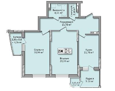 2-кімнатна 80.74 м² в ЖК по вул. Ю. Кондратюка від 22 500 грн/м², Київ