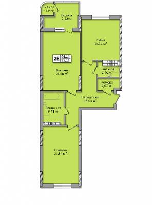 2-кімнатна 95.11 м² в ЖК по вул. Ю. Кондратюка від 20 000 грн/м², Київ