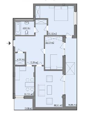 3-комнатная 83.41 м² в ЖК на ул. Варшавская, 201А от 18 500 грн/м², Львов