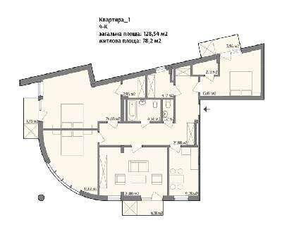 4-комнатная 128.54 м² в ЖК на ул. Варшавская, 201А от 20 850 грн/м², Львов