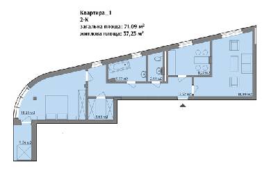 2-комнатная 71.09 м² в ЖК на ул. Варшавская, 201А от 23 750 грн/м², Львов