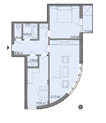 2-комнатная 67.88 м² в ЖК на ул. Варшавская, 201А от 18 500 грн/м², Львов