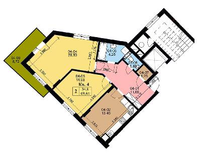 2-кімнатна 69.64 м² в ЖК на вул. Зелена, 184 від 16 850 грн/м², Львів