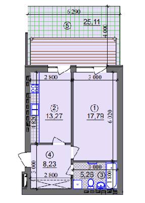 1-комнатная 44.55 м² в ЖК Липинка от 25 000 грн/м², Киев