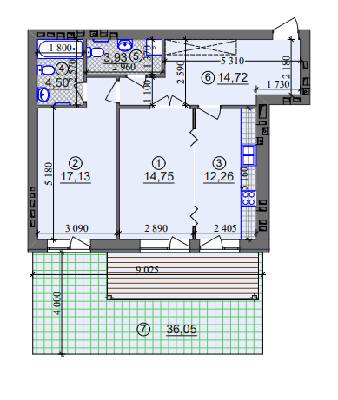 2-комнатная 64.1 м² в ЖК Липинка от 26 800 грн/м², Киев