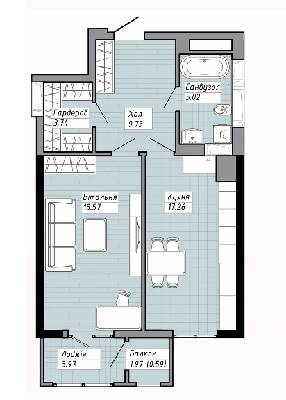 1-кімнатна 58.88 м² в ЖК на вул. Героїв УПА, 73 від 20 000 грн/м², Львів