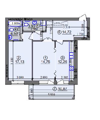 2-комнатная 67.36 м² в ЖК Липинка от 26 800 грн/м², Киев