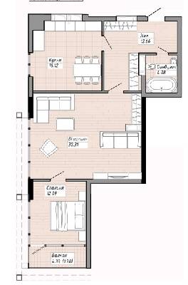 2-кімнатна 78.56 м² в ЖК на вул. Героїв УПА, 73 від 18 000 грн/м², Львів