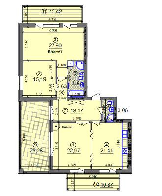 3-комнатная 128.17 м² в ЖК Липинка от 26 500 грн/м², Киев