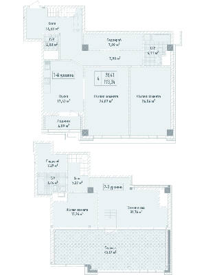 4-комнатная 193.34 м² в ЖК Бульвар Фонтанов от 71 280 грн/м², Киев
