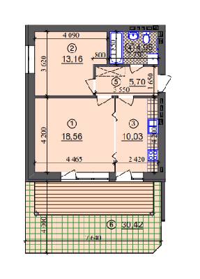 2-комнатная 52.4 м² в ЖК Липинка от 26 800 грн/м², Киев