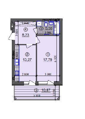 1-комнатная 47.81 м² в ЖК Липинка от 25 000 грн/м², Киев