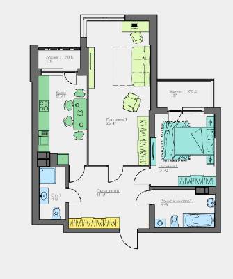 2-комнатная 80.71 м² в ЖК Home and Park Comfort House от 14 650 грн/м², г. Борисполь