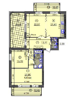 3-комнатная 128.17 м² в ЖК Липинка от 26 505 грн/м², Киев