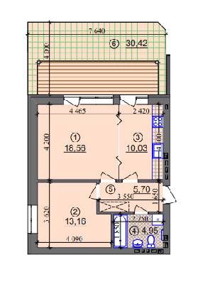 2-комнатная 52.4 м² в ЖК Липинка от 26 800 грн/м², Киев
