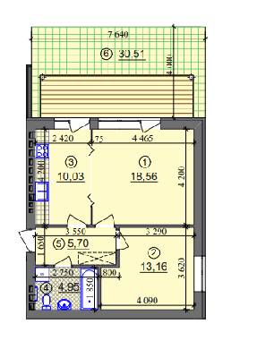2-комнатная 52.4 м² в ЖК Липинка от 26 800 грн/м², Киев