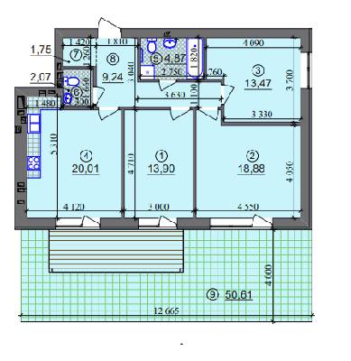 3-комнатная 84.19 м² в ЖК Липинка от 26 505 грн/м², Киев