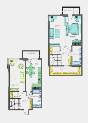 Двухуровневая 118.53 м² в ЖК Home and Park Comfort House от 14 000 грн/м², г. Борисполь