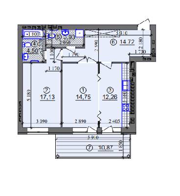 2-комнатная 70.55 м² в ЖК Липинка от 26 800 грн/м², Киев