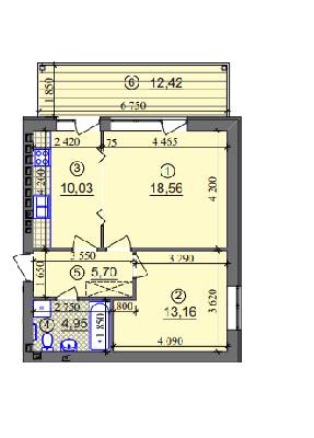 2-комнатная 56.13 м² в ЖК Липинка от 26 800 грн/м², Киев