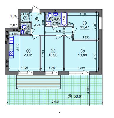 3-комнатная 87.45 м² в ЖК Липинка от 26 505 грн/м², Киев