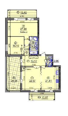 3-комнатная 128.17 м² в ЖК Липинка от 26 505 грн/м², Киев