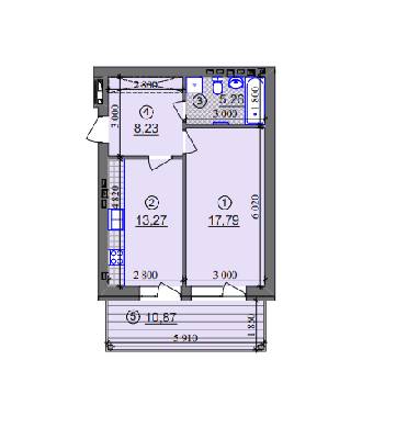 1-комнатная 47.81 м² в ЖК Липинка от 25 000 грн/м², Киев