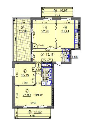 3-комнатная 128.17 м² в ЖК Липинка от 26 505 грн/м², Киев
