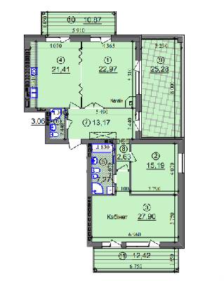 3-комнатная 128.17 м² в ЖК Липинка от 26 505 грн/м², Киев