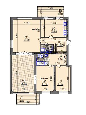 3-комнатная 135.23 м² в ЖК Липинка от 26 505 грн/м², Киев