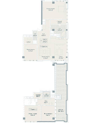5+ комнат 208.21 м² в ЖК Бульвар Фонтанов от 71 280 грн/м², Киев