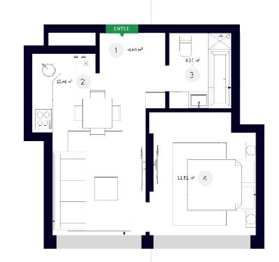 1-кімнатна 35.94 м² в ЖК White Lines від 36 650 грн/м², Київ