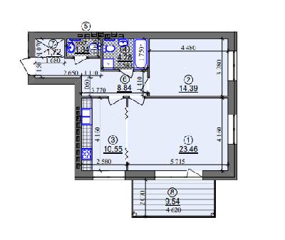 2-комнатная 67.94 м² в ЖК Липинка от 26 505 грн/м², Киев