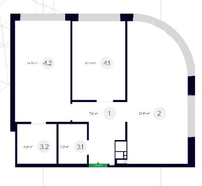 2-кімнатна 67.29 м² в ЖК White Lines від 53 000 грн/м², Київ