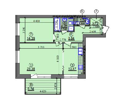 2-комнатная 67.78 м² в ЖК Липинка от 26 505 грн/м², Киев