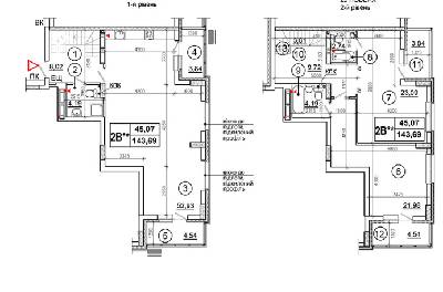 2-кімнатна 143.69 м² в ЖК Еврика від 20 100 грн/м², Київ